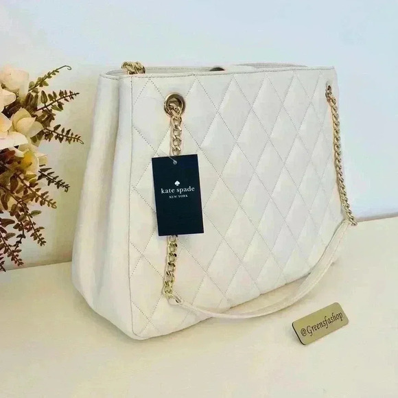 Kate spade purse carey tote shoulder bag parchment - Picture 4 of 10